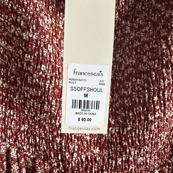 Francesca’s Off The Shoulder High Low Dress with Slit - Picture 2 of 3